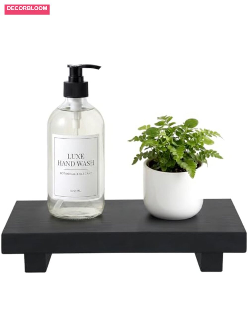 Handmade Pine Wood Bathroom Counter Tray Kitchen Sink Soap Riser